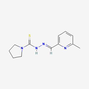 molecular formula C12H16N4S B8222389 N'-[(6-Methyl-2-pyridyl)methylene]pyrrolidine-1-carbothiohydrazide 