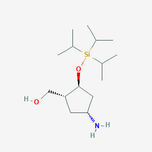 molecular formula C15H33NO2Si B8222574 [(1R,2S,4R)-4-Amino-2-[(triisopropylsilyl)oxy]cyclopentyl]methanol 