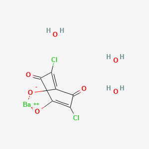 molecular formula C6H6BaCl2O7 B8222583 Chloranilic acid barium salt trihydrate 