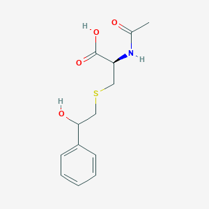 molecular formula C13H17NO4S B082228 L-Cysteine, N-acetyl-S-(2-hydroxy-2-phenylethyl)- CAS No. 14510-10-2