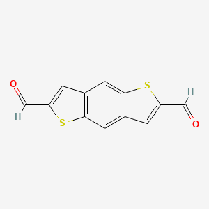 molecular formula C12H6O2S2 B8223064 thieno[2,3-f][1]benzothiole-2,6-dicarbaldehyde 