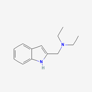 molecular formula C13H18N2 B8223560 N-((1H-Indol-2-yl)methyl)-N-ethylethanamine 