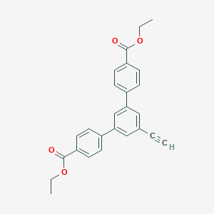 molecular formula C26H22O4 B8223941 ethyl 4-[3-(4-ethoxycarbonylphenyl)-5-ethynylphenyl]benzoate 