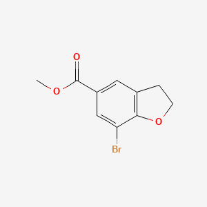 molecular formula C10H9BrO3 B8224166 Methyl 7-bromo-2,3-dihydrobenzofuran-5-carboxylate 