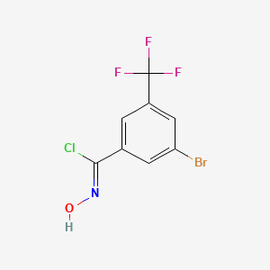 (1Z)-3-bromo-N-hydroxy-5-(trifluoromethyl)benzenecarboximidoyl chloride