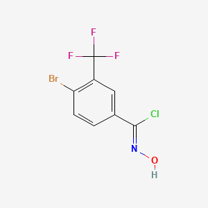 (1Z)-4-bromo-N-hydroxy-3-(trifluoromethyl)benzenecarboximidoyl chloride