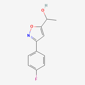 molecular formula C11H10FNO2 B8224890 1-(3-(4-Fluorophenyl)isoxazol-5-yl)ethanol 
