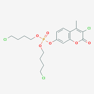 Coumarin, 3-chloro-7-hydroxy-4-methyl-, bis(4-chlorobutyl)phosphate