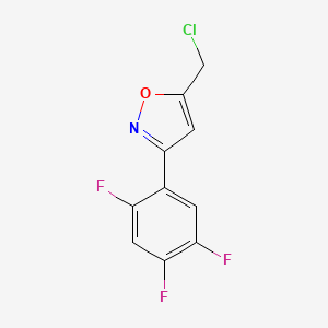 molecular formula C10H5ClF3NO B8226027 5-(Chloromethyl)-3-(2,4,5-trifluorophenyl)-1,2-oxazole 