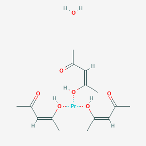 molecular formula C15H21O6Pr B082262 三(戊烷-2,4-二酮基-O,O')镨 CAS No. 14553-09-4