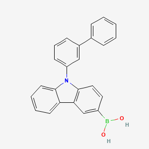 molecular formula C24H18BNO2 B8226348 9-(Biphenyl-3-yl)-carbazol-3-yl boronic acid 