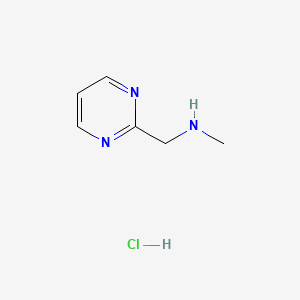 molecular formula C6H10ClN3 B8226394 N-Methyl-1-(pyrimidin-2-yl)methanamine hydrochloride 