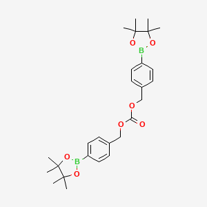 molecular formula C27H36B2O7 B8226843 4-(4,4,5,5-Tetramethyl-1,3,2-dioxaborolan-2-yl) benzyl carbonate 