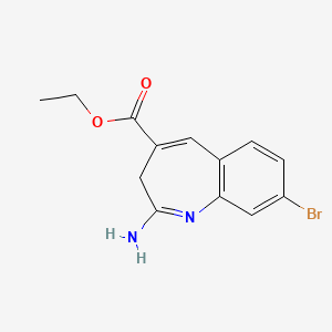 molecular formula C13H13BrN2O2 B8227290 ethyl 2-amino-8-bromo-3H-benzo[b]azepine-4-carboxylate 