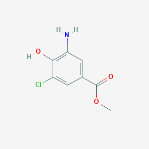 molecular formula C8H8ClNO3 B8227362 methyl 3-amino-5-chloro-4-hydroxybenzoate 