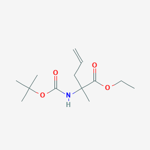 molecular formula C13H23NO4 B8227518 ethyl 2-methyl-2-[(2-methylpropan-2-yl)oxycarbonylamino]pent-4-enoate 