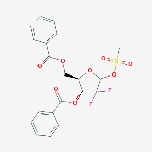 molecular formula C20H18F2O8S B082277 ((2R,3R)-3-(Benzoyloxy)-4,4-difluoro-5-((methylsulfonyl)oxy)tetrahydrofuran-2-yl)methyl benzoate CAS No. 12211-11-9
