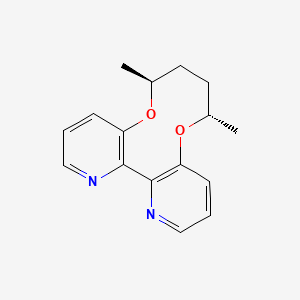 molecular formula C16H18N2O2 B8227743 (9S,12S)-9,12-dimethyl-8,13-dioxa-3,18-diazatricyclo[12.4.0.02,7]octadeca-1(14),2(7),3,5,15,17-hexaene 