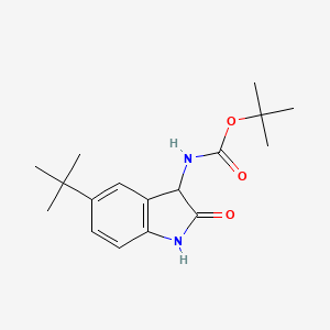 molecular formula C17H24N2O3 B8227895 Tert-butyl (5-(tert-butyl)-2-oxoindolin-3-YL)carbamate 