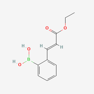 molecular formula C11H13BO4 B8228043 (E)-(2-(3-Ethoxy-3-oxoprop-1-en-1-yl)phenyl)boronic acid 