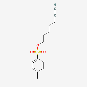 molecular formula C14H18O3S B8228156 hept-6-ynyl 4-methylbenzenesulfonate 