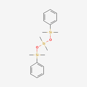 molecular formula C18H28O2Si3 B8228172 1,1,3,3,5,5-Hexamethyl-1,5-diphenyltrisiloxane 