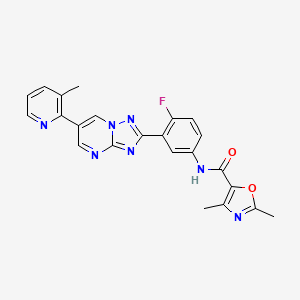 molecular formula C23H18FN7O2 B8228615 LXE408 CAS No. 1799330-15-6
