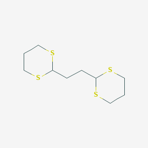 molecular formula C10H18S4 B082288 2,2'-ETHYLENEBIS(1,3-DITHIANE) CAS No. 14947-53-6