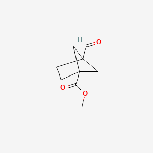 molecular formula C9H12O3 B8228894 Methyl 4-formylbicyclo[2.1.1]hexane-1-carboxylate 