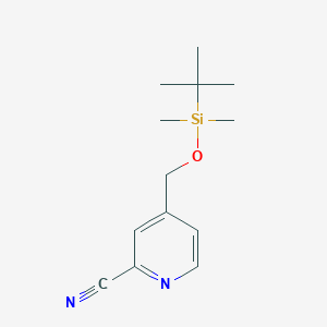 molecular formula C13H20N2OSi B8229146 4-(Tert-butyldimethylsilyloxymethyl)pyridinecarbonitrile 