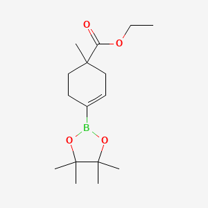 molecular formula C16H27BO4 B8229150 ethyl 1-methyl-4-(4,4,5,5-tetramethyl-1,3,2-dioxaborolan-2-yl)cyclohex-3-ene-1-carboxylate 