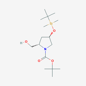 molecular formula C16H33NO4Si B8229158 tert-butyl (2S,4S)-4-[tert-butyl(dimethyl)silyl]oxy-2-(hydroxymethyl)pyrrolidine-1-carboxylate 