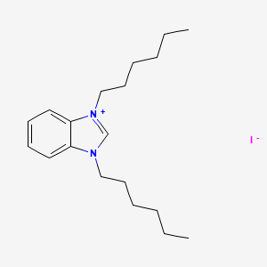 molecular formula C19H31IN2 B8229185 1,3-Dihexylbenzimidazolium iodide 