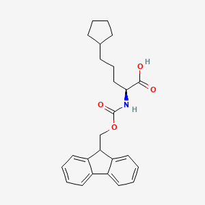 molecular formula C25H29NO4 B8229260 Fmoc-(S)-2-amino-5-cyclopentylpentanoic acid 