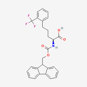 molecular formula C27H24F3NO4 B8229275 Fmoc-(S)-2-amino-5-(2-trifluoromethylphenyl)pentanoic acid 