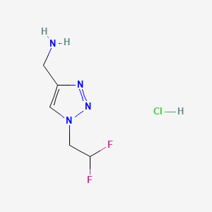 [1-(2,2-Difluoroethyl)triazol-4-yl]methanamine;hydrochloride
