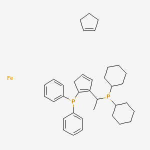 Cyclopentene;dicyclohexyl-[1-(2-diphenylphosphanylcyclopenta-1,4-dien-1-yl)ethyl]phosphane;iron