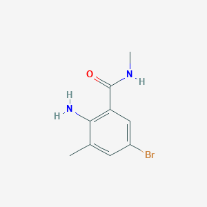 molecular formula C9H11BrN2O B8229421 2-amino-5-bromo-N,3-dimethylbenzamide 