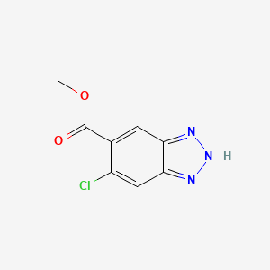 molecular formula C8H6ClN3O2 B8229531 Methyl 6-chloro-1H-benzo[d][1,2,3]triazole-5-carboxylate 
