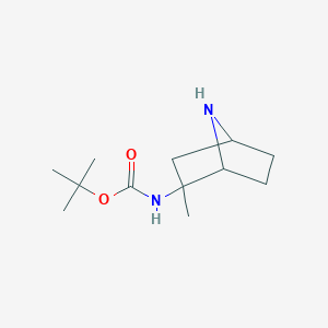 molecular formula C12H22N2O2 B8229597 tert-butyl N-{2-methyl-7-azabicyclo[2.2.1]heptan-2-yl}carbamate 