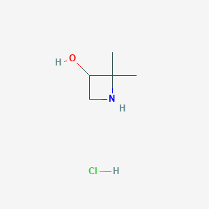 molecular formula C5H12ClNO B8229602 2,2-Dimethylazetidin-3-ol;hydrochloride 