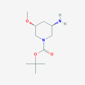 molecular formula C11H22N2O3 B8229616 tert-Butyl (3S,5R)-3-amino-5-methoxypiperidine-1-carboxylate 
