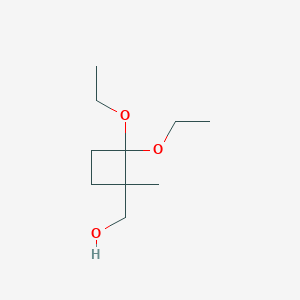 molecular formula C10H20O3 B8229799 (2,2-Diethoxy-1-methylcyclobutyl)methanol 
