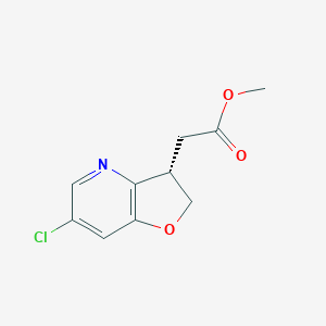 molecular formula C10H10ClNO3 B8230273 Methyl(S)-2-(6-chloro-2,3-dihydrofuro[3,2-b]pyridin-3-yl)acetate 