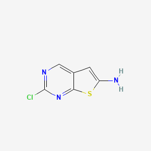molecular formula C6H4ClN3S B8230278 2-Chlorothieno[2,3-d]pyrimidin-6-amine 