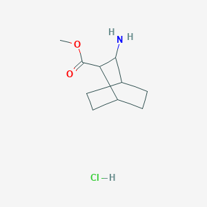 molecular formula C10H18ClNO2 B8230288 Methyl 3-aminobicyclo[2.2.2]octane-2-carboxylate hydrochloride 
