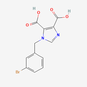molecular formula C12H9BrN2O4 B8230486 1-(3-BROMOBENZYL)-1H-IMIDAZOLE-4,5-DICARBOXYLIC ACID 