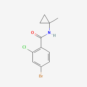 molecular formula C11H11BrClNO B8230607 4-Bromo-2-chloro-N-(1-methylcyclopropyl)benzamide 
