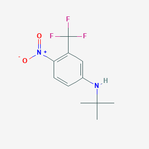 molecular formula C11H13F3N2O2 B8230649 N-tert-Butyl-4-nitro-3-(trifluoromethyl)aniline CAS No. 821777-42-8