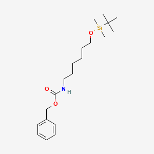 molecular formula C20H35NO3Si B8230715 Benzyl N-{6-[(tert-butyldimethylsilyl)oxy]hexylcarbamate 